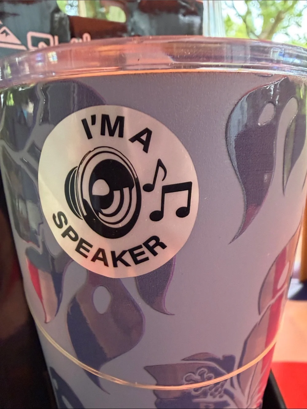 Quiksilver Clear Tumbler Lid with Pink Accent Silicone Slider